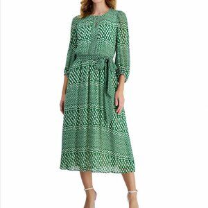 Anne Klein Belted Green Dress - Size 8